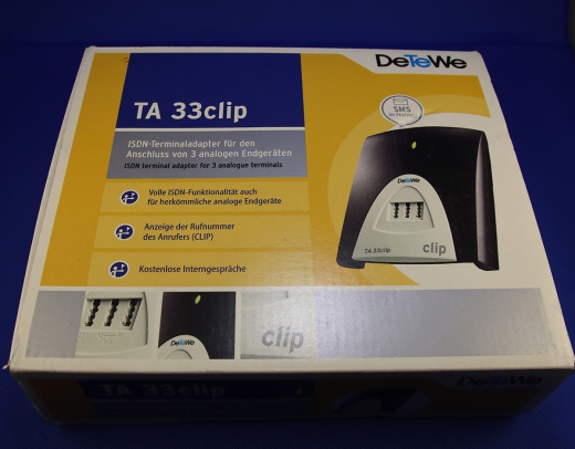 TA 33clip  - ISDN Terminaladapter für den Anschluss von 3 analogen Endgeräten - DeTeWe